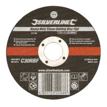 Silverline Heavy Duty Stone Cutting Disc Flat 115 x 3 x 22.23mm