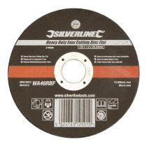 Silverline Heavy Duty Inox Slitting Disc Flat 115 x 1.2 x 22.23mm