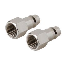 Silverline Euro Air Line Bayonet Female Thread Coupler 2pk 1/4″ BSP