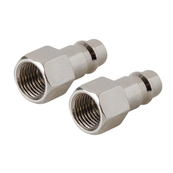 Silverline Euro Air Line Bayonet Female Thread Coupler 2pk 1/4" BSP