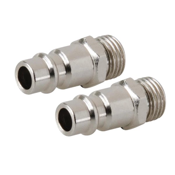 Silverline Euro Bayonet Coupler Male Thread 2pk 1/4" BSP