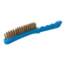 Silverline Brassed Wire Brush Plastic 4 Row