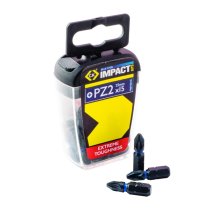 Blue Steel impact bit pack pz2 x 25mm - 15 pack