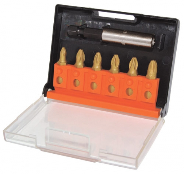 Screwdriver bit set PZ - 7pc