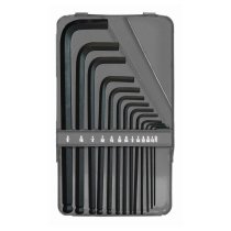 BONDHUS MBLX13 BallEnd Hex Key 13pcs Imperial Set 0.050″-3/8″ Metal Box, 10933