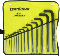 BONDHUS BLX15P BallEnd Hex Key 15pcs Imperial Set 0.050 - 1/2″ in Pouch, 10935