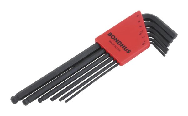 BONDHUS BLX6M BallEnd Hex Key 6pcs Metric Set 1.5mm-5mm 10946