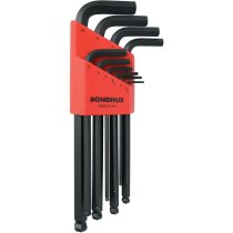 BONDHUS BLX10M BallEnd Hex Key 10pcs Metric Set, 1.5mm-10mm 10990