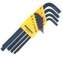 BONDHUS HLX12 Hex Key 12pcs Imperial Set 0.050″-5/16″, 12136