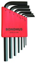 BONDHUS HLX7MS Hex Key 7pcs Metric Set 1.5mm-6mm 12292