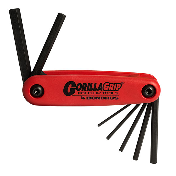 BONDHUS Gorilla Grip Hex fold up 7pcs Key Set 2-8mm HF7M, 12587