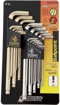 BONDHUS BLX22GB Double Pack BallEnd Hex Key Set BLX9g + BLX13B, 20399