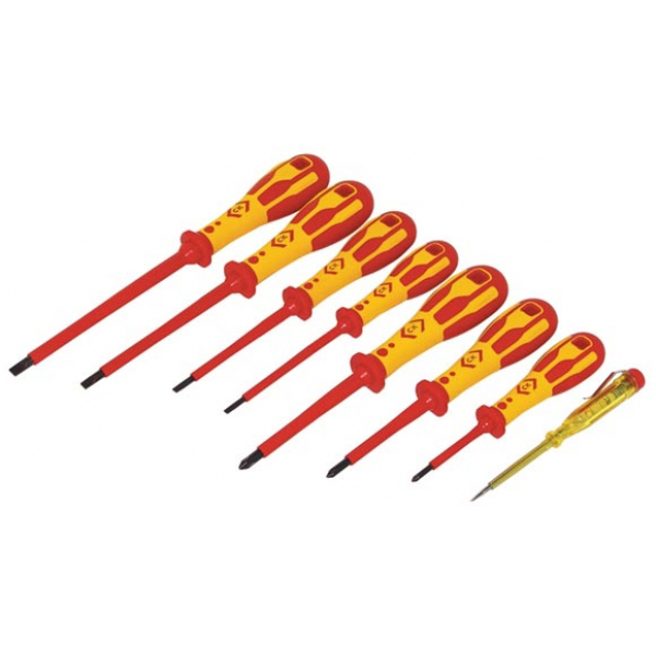 Dextro VDE Screwdriver set - 8 Piece Slotted/PZ