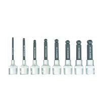 BONDHUS PHBX8M/S-2 ProHold BallEnd InHex Sockets & Bits 8pcs Metric Set 3mm-10mm, 43487