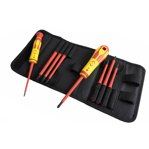 Dextro VDE 1000V VDE Interchangeable Bladed Screwdriver Set