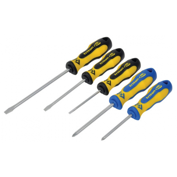 Triton xls screwdriver set - 5 Piece Slotted/Pzd