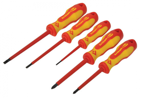 Triton xls screwdriver set - Insulated 5 Piece Slotted/PZD