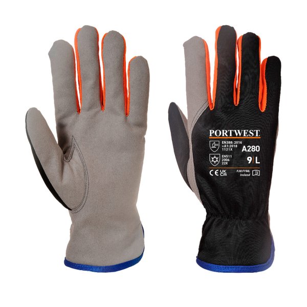 A280 - Wintershield Glove Black/Orange