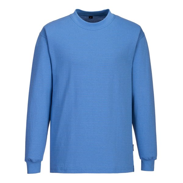 AS22 - Anti-Static ESD Long Sleeve T-Shirt Hamilton Blue