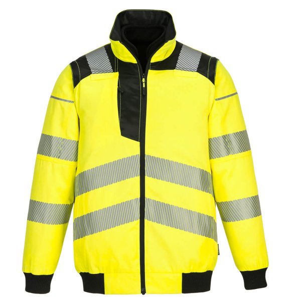 PW302 - PW3 Hi-Vis 3-in-1 Pilot Jacket Yellow/Black