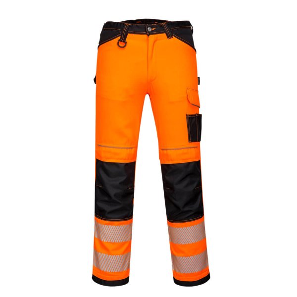 PW303 - PW3 Hi-Vis Lightweight Stretch Work Trousers Orange/Black