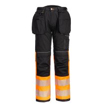 PW307 - PW3 Hi-Vis Class 1 Holster Pocket Trousers Orange/Black