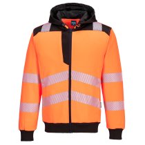 PW327 - PW3 Hi-Vis Zip Hoodie Orange/Black