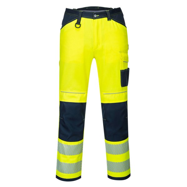 PW340 - PW3 Hi-Vis Work Trousers Yellow/Navy Short