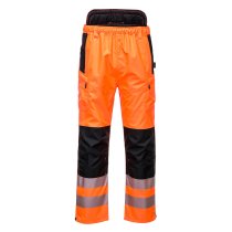 PW342 - PW3 Hi-Vis Extreme Rain Trousers Orange/Black