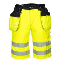 PW343 - PW3 Hi-Vis Holster Pocket Shorts Yellow/Black