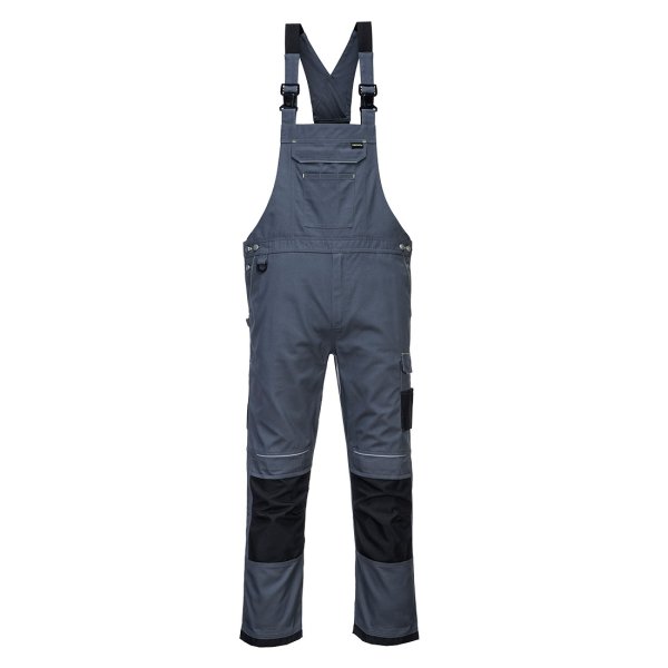 PW346 - PW3 Work Bib and Brace Zoom Grey/Black