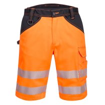 PW348 - PW3 Hi-Vis Shorts Orange/Black