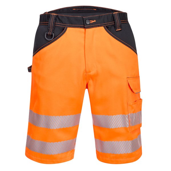 PW348 - PW3 Hi-Vis Shorts Orange/Black