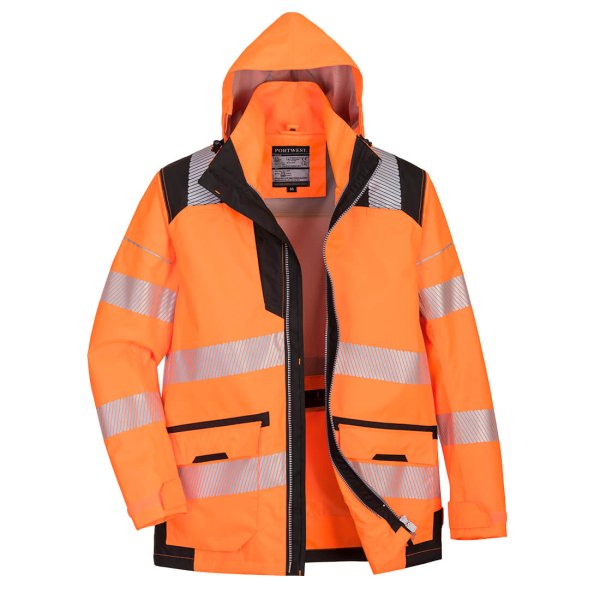 PW367 - PW3 Hi-Vis Breathable 5-in-1 Jacket Orange/Black