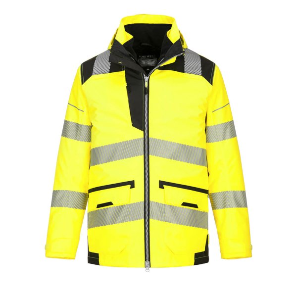 PW367 - PW3 Hi-Vis Breathable 5-in-1 Jacket Yellow/Black