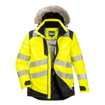 PW369 - PW3 Hi-Vis Winter Parka Jacket Yellow/Black