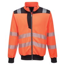 PW370 - PW3 Hi-Vis Zip Sweatshirt Orange/Black