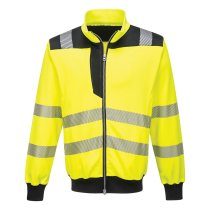 PW370 - PW3 Hi-Vis Zip Sweatshirt Yellow/Black