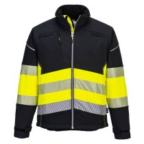 PW375 - PW3 Hi-Vis Class 1 Softshell (3L) Black/Yellow