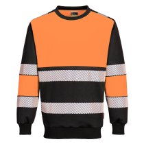 PW376 - PW3 Hi-Vis Class 1 Sweatshirt Orange/Black