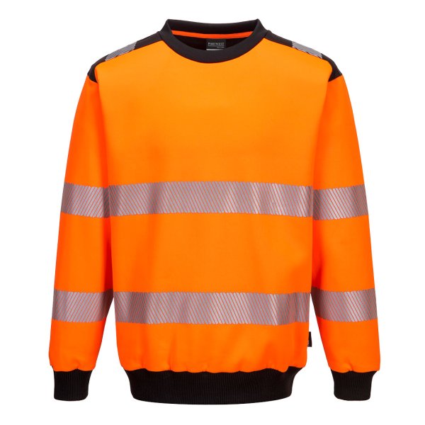 PW379 - PW3 Hi-Vis Sweatshirt Orange/Black