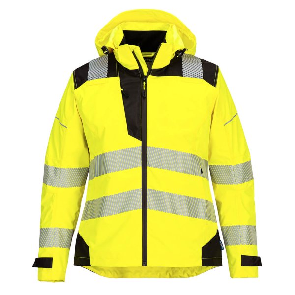 PW389 - PW3 Hi-Vis Women's Rain Jacket Yellow/Black