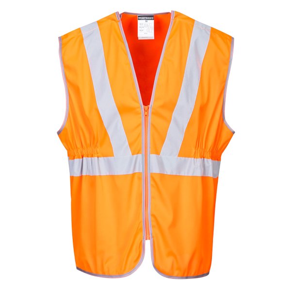 RT20 - Hi-Vis Zip Long Length Vest Orange