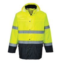 S166 - Hi-Vis Contrast Rain Lite Traffic Jacket Yellow/Navy