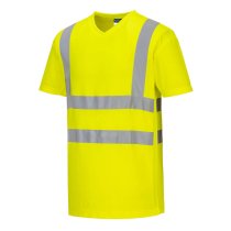 S179 - Hi-Vis Cotton Comfort Mesh Insert T-Shirt S/S Yellow