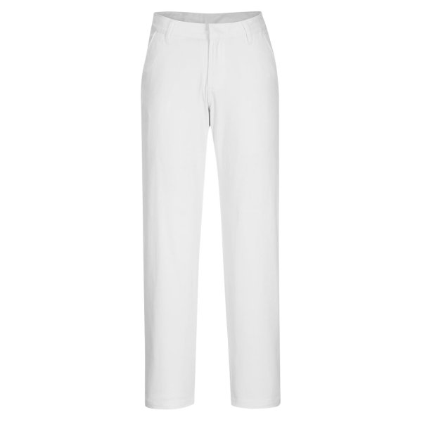 S235 - WX2 Eco Women's Stretch Slim Chino Trousers White