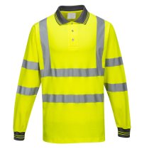 S271 - Hi-Vis Cotton Comfort Polo Shirt L/S Yellow