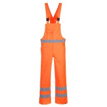 S388 - Hi-Vis Breathable Rain Bib and Brace Orange