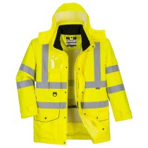 S427 - Hi-Vis Breathable 7-in-1 Traffic Jacket Yellow