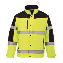 S429 - Hi-Vis Contrast Softshell (3L) Yellow